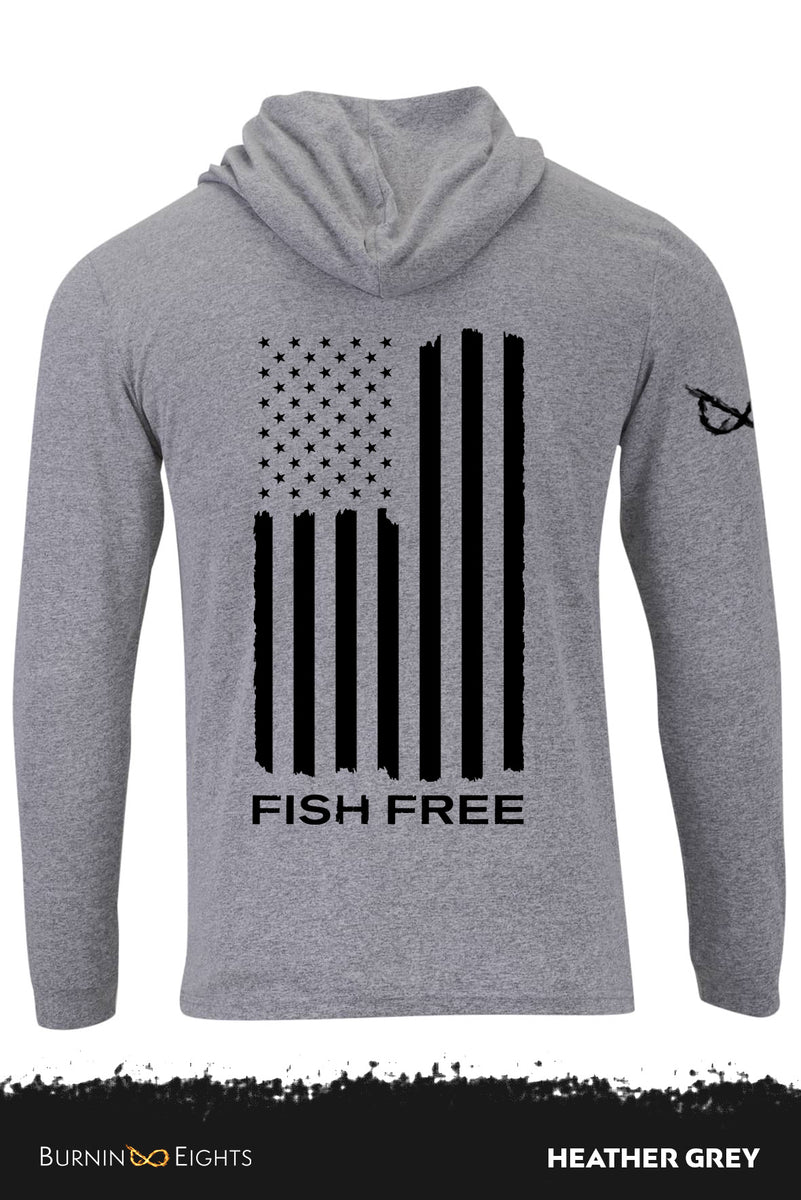 Fish Free - Hooded Performance Long Sleeve T-Shirt – Burnin