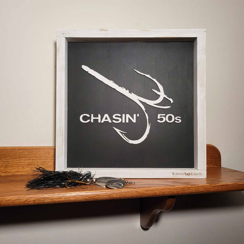3D Black/White Chasin' 50s Hook Sign
