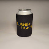 Burnin Eights Can Koozie - Gold Flame