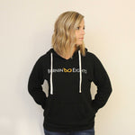 burnin eights women's full logo hoodie, black